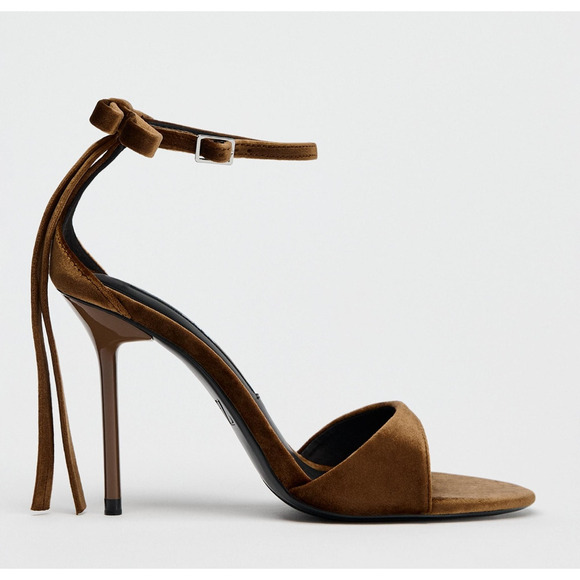 ZARA Ochre Bow Heels 🤎✨ NWT | Sizes 9 • 10 - Picture 15 of 16